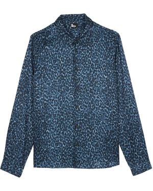 The Kooples Leopard Print Shirt - Blue