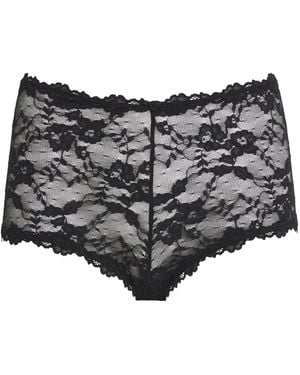 Skims Stretch-Lace Boyshorts - Grey