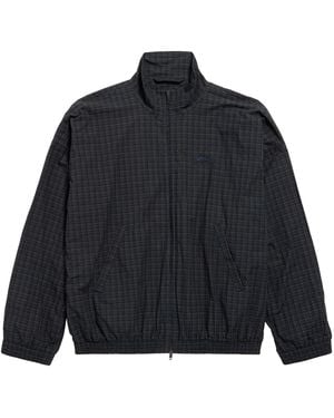 Balenciaga Cotton Tartan Track Jacket - Blue