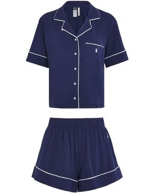 Polo Ralph Lauren Piping Pyjama Set - Blue