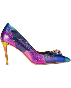 Kurt Geiger Leather Belgravia Eagle Court Shoes - Purple