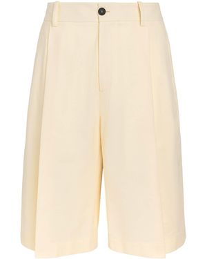 Studio Nicholson Cotton-Linen Fowld Shorts - Natural