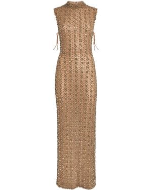 Rachel Gilbert Embellished Indi Gown - Natural