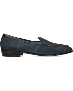 Baudoin & Lange Suede Sagan Classic Loafers - Blue