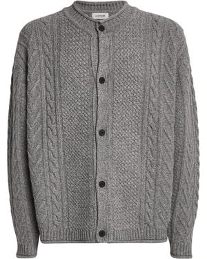 LE17SEPTEMBRE Wool-Blend Textured Cardigan - Gray