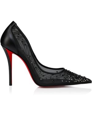 Christian Louboutin Miss Z Leather-Strass Pumps 100 - Black