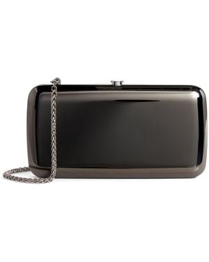 Jeffrey Levinson Finley Mirrored Clutch Bag - Black