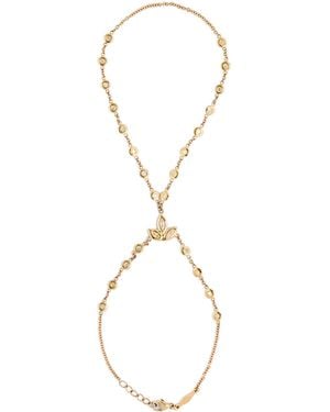Jacquie Aiche And Diamond Marquise Blossom Finger Bracelet - Metallic