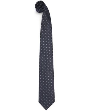 Emporio Armani Silk Jacquard Tie - Blue