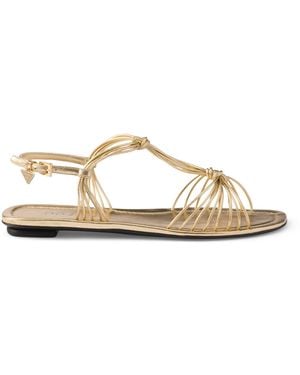 Prada Nappa Leather Sandals - Natural