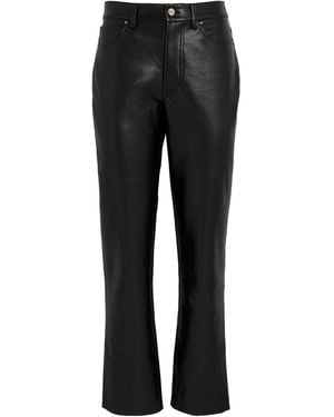 Anine Bing Recycled Leather Bruno Trousers - Black