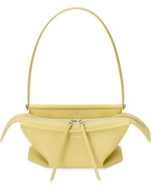 Loewe Small Leather Whisker Shoulder Bag - Yellow