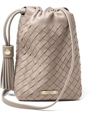 Aspinal of London Leather Soho Cross-Body Pouch - Natural