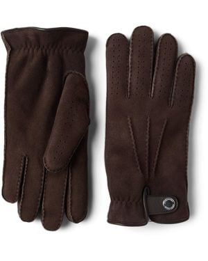 Brunello Cucinelli Suede Shearling Gloves - Brown