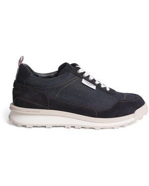 Thom Browne Denim Alumni Sneakers - Blue