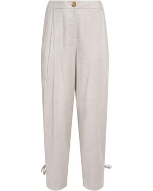 Toccin Linen-Blend Elowen Pants - Gray