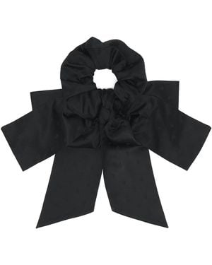McQueen Silk Skull Jacquard Scrunchie - Black