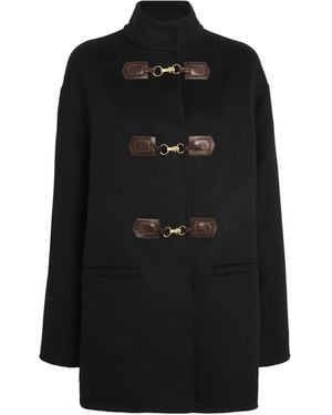 Sandro Wool Pea Coat - Black