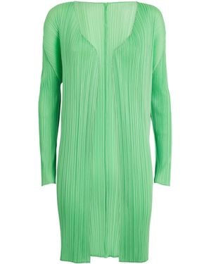 Pleats Please Issey Miyake New Colourful Basics 4 Coat - Green
