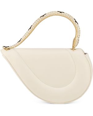 BVLGARI Leather Serpenti Cuore 1968 Top-Handle Bag - Natural