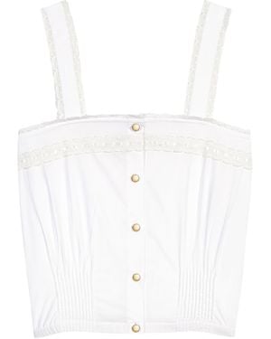 Maje Cotton Tank Top - White
