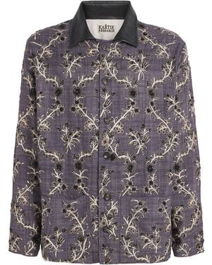 Kartik Research Silk Embellished Chintz Jacket - Grey