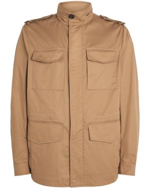 Pal Zileri Cotton-Blend Field Jacket - Brown