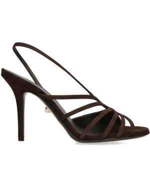 ALEVI Suede Star Heeled Sandals 95 - Metallic