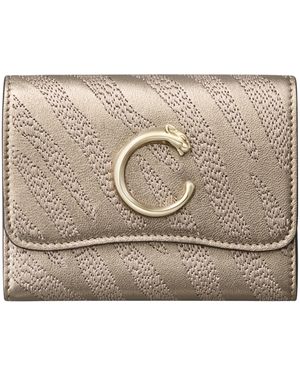 Cartier Lambskin Panthère De Wallet - Metallic