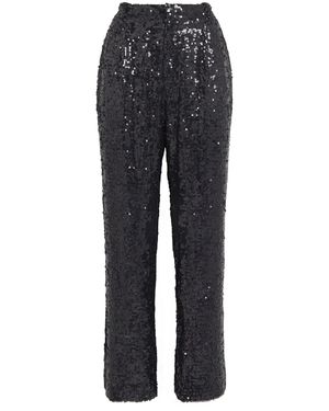 LAPOINTE Sequin Pleated Tapered Pants - Gray