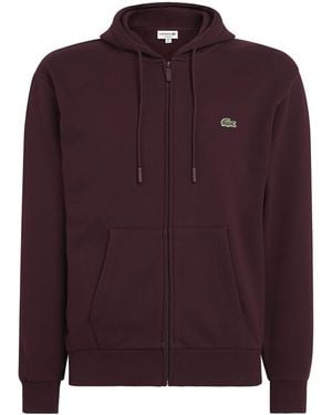 Lacoste Fleece Zip-Up Hoodie - Purple
