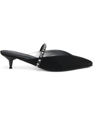 サンダル・ミュール ALEXANDER MCQUEEN Black Leather Shard Mules Alexander Mcqueen Shard Mules In Black - 47% Off | Editorialist