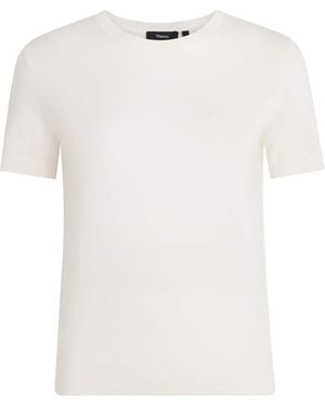 Theory Wool Short-Sleeve T-Shirt - White