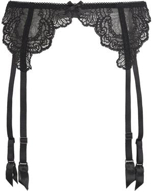 Aubade Lace Danse Des Sens Suspender Belt - Black