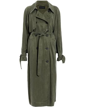 AllSaints Belted Linnie Trench Coat - Green