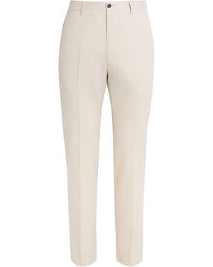Corneliani Cotton-Cashmere Trousers - Natural
