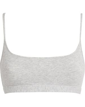 Skims Cotton Everyday Scoop Bralette - Gray