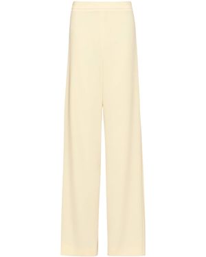 Marella Envers Satin Wide-Leg Trousers - White