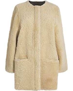Stylein Shearling-Leather Reversible Veda Coat - Natural