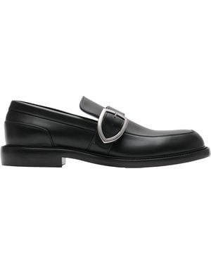 Burberry Calf Leather Cobble Loafers - Black