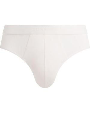 Sunspel Tencel-Blend Stretch Briefs - White
