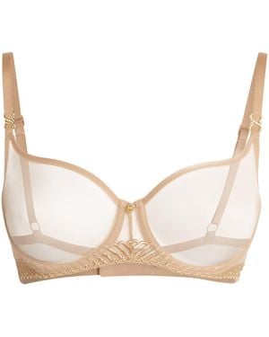 Aubade Sheer Emotion Underwired Half-Cup Bra - Natural