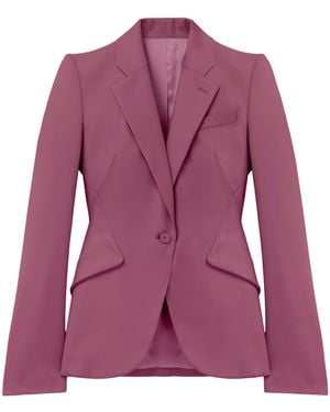McQueen Wool Single-Breasted Jacket - Purple