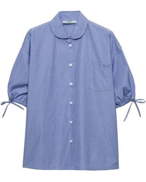 Prada Cotton Fil-Á-Fil Shirt - Blue