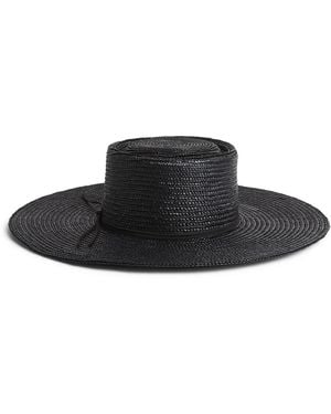 Eleventy Straw Woven Hat - Black