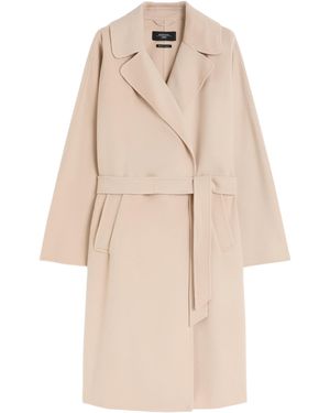 Weekend by Maxmara Wool-Blend Belted Coat - Natural