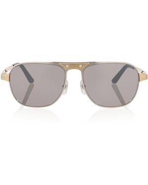 Cartier Rectangular Aviator Sunglasses - Grey