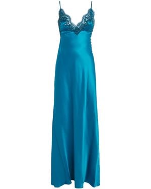 Rosamosario Silk Hope Maxi Nightdress - Blue