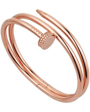 Cartier And Diamond Juste Un Clou Bangle - White