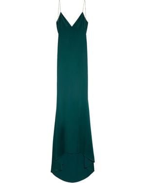 Tom Ford Satin Embellished Maxi Dress - Green